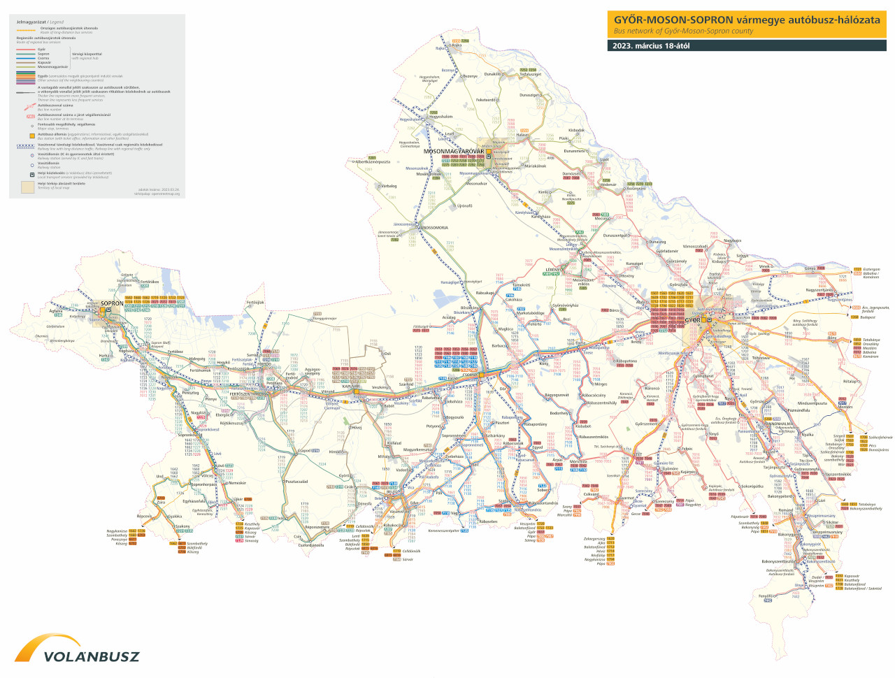 Győr-Moson-Sopron vármegye - Kattintásra új lapon nagy méretű SVG kép nyílik meg - A térkép szöveges leirata nem leképezhető. Kérjük, kérdésével telefonon keressen minket: +36 1 3 49 49 49