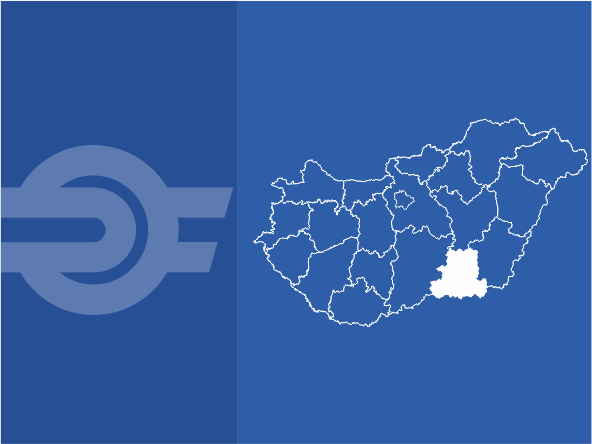 Csongrád-Csanád megye - Kattintásra új lapon nagy méretű SVG kép nyílik meg - A térkép szöveges leirata nem leképezhető. Kérjük, kérdésével telefonon keressen minket: +36 1 3 49 49 49