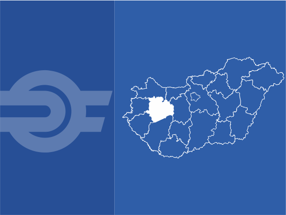 Veszprém megye - Kattintásra új lapon nagy méretű SVG kép nyílik meg - A térkép szöveges leirata nem leképezhető. Kérjük, kérdésével telefonon keressen minket: +36 1 3 49 49 49